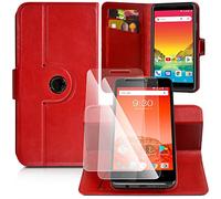 Pack de 2 lentes flexibles + funda protectora 360° L (A) rojo para Orange Doro 8042