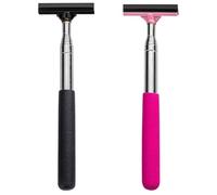 Pack de 2 Limpiaparabrisas para Espejos - Raspador Multiusos para Cristales de Coches, Puertas de Ducha y Hogar