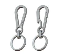 Pack De 2 Llaveros De Aleación De Titanio, Llaveros De Titanio De Alta Resistencia, Llaveros Simples, Llaveros De Coche, Hebillas De Mochila, Llaveros Multifuncionales