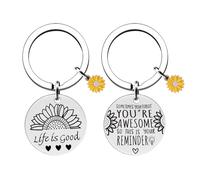 Pack De 2 Llaveros De Flores, Llaveros De Acero Inoxidable, Llaveros De Mujer, Lindos Charms para Bolso, Colgantes Decorativos, Regalos para Niñas