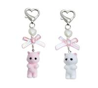 Pack De 2 Llaveros De Gatitos, Lindos Llaveros Tridimensionales, Charms para Mochilas Escolares, Charms para Bolsas, Accesorios para Colgantes