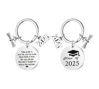 Pack De 2 Llaveros De Graduación 2025, Llaveros De Regalo De Graduación, Llaveros Conmemorativos, Llaveros De Regalo De Graduación para Familiares, Amigos Y Compañeros De Clase