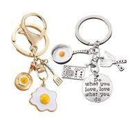 Pack De 2 Llaveros De Tortilla, Llaveros Lindos, Llaveros Divertidos, Llaveros De Utensilios De Cocina, Llaveros De Regalo