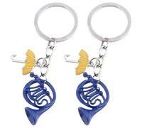 Pack De 2 Llaveros En Forma De Cuerno, Llaveros Retro, Coles Decorativos De Metal, Llaveros Creativos, Llaveros De Coche