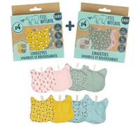 Pack de 2 lotes de 4 paños de gato - Feel Natural Baby