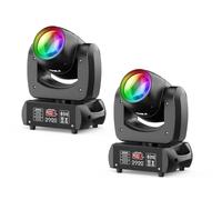 Pack de 2 luces LED DMX RGBW de 100 W para discoteca, 18 prismas, para Halloween, Navidad, Carnaval Bar Club Show