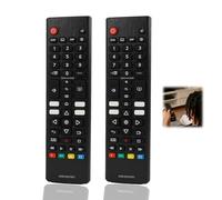 Pack de 2 mandos a distancia universales compatibles con Smart TV UHD OLED QLED LED, mando a distancia de repuesto con botones de marcación directa, Plug & Play TV mando a distancia para televisores