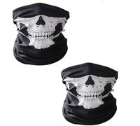 Pack de 2 Máscaras de Calavera Térmicas - Protección contra Viento, Frío y Polvo - Para Deportes Extremos (MTB/Moto/Esquí) + Disfraces de Halloween - Tejido Transpirable y Elástico