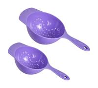 Pack de 2 mini coladores de plástico: incluye uno de 10 cm y otro de 8 cm para café, harina, arroz, quinoa y morado