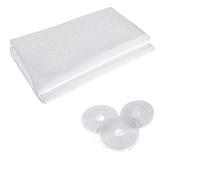 Pack de 2 mosquiteras para ventanas con 3 rollos de cinta autoadhesiva, protege contra moscas y demás bichos, 2 m x 1,5 m, color blanco