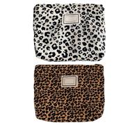Pack De 2 Neceseres Con Estampado De Leopardo, Neceser De Lona, Neceser De Viaje, Neceser Personalizado De Moda, Neceser De Gran Capacidad