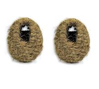 Pack de 2 Nidos para Pájaros Exóticos Tropicales - Nidos de Fibra de Coco para Diamantes Mandarines, Jilgueros, Canarios y Aves Pequeñas - Natural, Resistente y Transpirable - PCMóviles