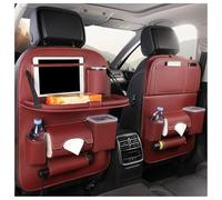 Pack de 2 Organizador Asiento Coche para Renault 5 E-Tech 2024 2025, Organizadores para Coche Llevar Multibolsillos, Protector Asiento Respaldo con Comedor Poseedor Bandeja,C Red