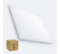 LEDKIA LIGHTING Pack de 2 Panel LED 60x60 cm 40W 4000lm 3000K Certadrive Blanco Cálido Pack de 2