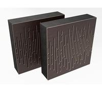 Pack de 2 paneles acústicos AbFuser de absorción y diffusion del sonido | 50 x 50 cm | Absorción - Difusión - Reflexión | Color de placas perforadas: [VELAR (120mm) | Wengué]