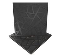 Pack de 2 paneles acústicos absorbentes/difusores | 50 x 50 x 5 cm | Absorción - Difusión - Reflexión - Insonorización | Madera laminada perforada: [ x2 SKYROSS | Negro]