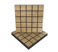 Pack de 2 paneles acústicos absorbentes/difusores | 50 x 50 x 5 cm | Absorción - Difusión - Reflexión - Insonorización | Placas de color: [ x2 GRID | Roble]
