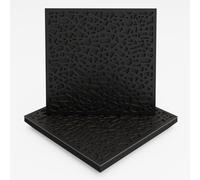 Pack de 2 paneles acústicos absorbentes/difusores | 50 x 50 x 5 cm | Absorción - Difusión - Reflexión - Insonorización | Madera laminada perforada: [Negro | x2 P32]