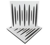 Pack de 2 paneles acústicos absorbentes/difusores | 50 x 50 x 5 cm | Absorción - Difusión - Reflexión - Insonorización | Madera laminada perforada: [ x2 PULSAR | Blanco]