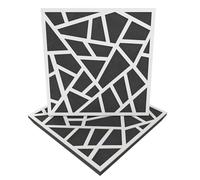 Pack de 2 paneles acústicos absorbentes/difusores | 50 x 50 x 5 cm | Absorción - Difusión - Reflexión - Insonorización | Madera laminada perforada: [ x2 SKYROSS | Blanco]