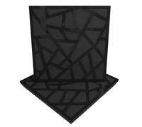 Pack de 2 paneles acústicos absorbentes/difusores | 50 x 50 x 5 cm | Absorción - Difusión - Reflexión - Insonorización | Plástico perforado: [ x2 SKYROSS | Plástico negro brillante]