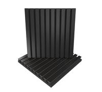 Pack de 2 paneles acústicos absorbentes/difusores de listones | 50 x 50 x 5 cm | Absorción - Difusión - Reflexión - Insonorización | Placas de color: [ x2 POLE | Negro]