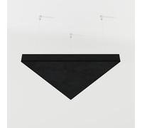 Pack de 2 paneles acústicos de terciopelo «TRIADA-Cinematic» con kit de montaje para techo | Panel acústico decorativo colgante | Solución decorativa para absorción sonora | [TRIADA | Negro]