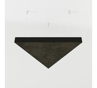 Pack de 2 paneles acústicos de terciopelo «TRIADA-Cinematic» con kit de montaje para techo | Panel acústico decorativo colgante | Solución decorativa para absorción sonora | [TRIADA | Marrón]