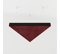 Pack de 2 paneles acústicos de terciopelo «TRIADA-Cinematic» con kit de montaje para techo | Panel acústico decorativo colgante | Solución decorativa para absorción sonora | [TRIADA | Burdeos]