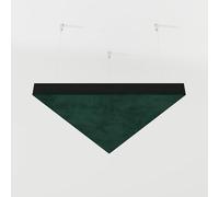 Pack de 2 paneles acústicos de terciopelo «TRIADA-Cinematic» con kit de montaje para techo | Panel acústico decorativo colgante | Solución decorativa para absorción sonora | [TRIADA | Verde]