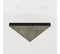 Pack de 2 paneles acústicos de terciopelo «TRIADA-Cinematic» con kit de montaje para techo | Panel acústico decorativo colgante | Solución decorativa para absorción sonora | [TRIADA | Beige]