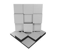 Pack de 2 paneles difusores acústicos | Tratamiento acústico para estudios de grabación, oficinas en casa, podcasts y salas de estar | Absorción y reflexión | Color: [Blanco | EDISON]