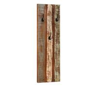 Pack de 2 percheros de pared con 3 ganchos madera 110x36x3 cm 110 cm