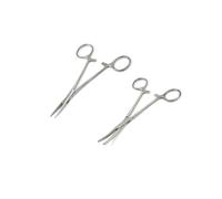 Pack de 2 piezas rectas y curvadas de 8 pulgadas para quitar peces de línea de desenganche, cortador de mar, carpa, mosca, fórceps de pesca