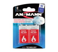 Pack de 2 Pilas Recargables 9V Alcalinas Ansmann para Detector de Humo