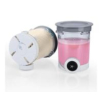 Pack de 2 Pintas y Tapas 480 ML para Ninja Swirl CREAMi Serie NC700 por MMOBIEL - Vasos de Repuesto con Tapas Grises para Ninja Scoop & Swirl Máquina de Helado y Soft Serve - Apto Lavavajillas