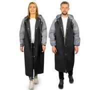 Pack de 2 Ponchos de Lluvia Impermeables - Chubasquero Largo con Capucha para Adulto - Chubasquero de Viaje Reutilizable de Mujer y Hombre - Impermeable Plegable para Accesorios de Camping y Festival