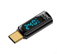 Pack de 2 probadores USB-C de 240 W con indicador LED, medidor de corriente de voltaje para transferencia de datos y carga rápida, carcasa de aluminio resistente, compatible con USB 4 y vídeo 8K