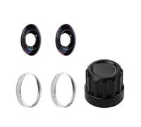 Pack de 2 protectores de lente de vidrio templado, resistente a los arañazos, diseño de cambio rápido, adecuado para accesorios de cámara de 360 grados, lente de doble cristal