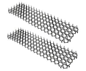 Pack de 2 rejillas para espinas de 50 cm como protección contra martas y gatos, barrera de animales, protección contra sobrepaso para balcón o valla, ajustable individualmente