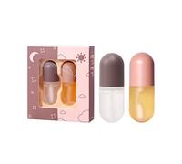 Pack de 2 rellenos de labios, relleno de labios y suero de cuidado de labios, potenciador de labios para labios más llenos, mascarilla de labios, hidratante y reduce las líneas finas, 5,5 ml (día y