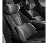 Pack de 2 reposacabezas y Almohadas lumbares para Citroen C8 2002-2008, Cojin Lumbar Coche con Esponja Memoria,Grey