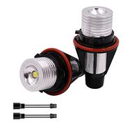 Pack de 2 Ricoy de 5 W para E39, E53, E60, E61, E64, E65, E66, E87, X3, X5. LED “Angel Eye” con marcador de halo de anillo y luz lateral blanca con bombilla LED.