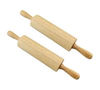 Pack De 2 Rodillos Para Niños, Mini Rodillo De Madera, Rodillo Con Ruedas, Rodillo Para Hornear, Utensilios De Cocina, Apto Para Cocinar Y Hornear
