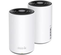 Pack de 2 Routeurs sans fil Wi Fi 6 Multi Bande TP Link Deco XE75 V1 Blanc et noir