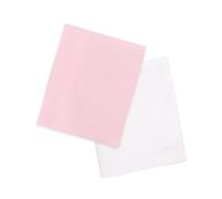 Pack de 2 sábanas bajeras 100% algodón ajustables - 50x80 cm - Para capazo, colchón, moisés o minicuna - Color blanco y rosa - Transpirables y fáciles de lavar