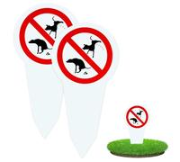 Pack de 2 Señales Prohibido Perros, 300 x 150 mm, Carteles de PVC Duraderos para Caminos Limpios, Parques y Zonas Verdes