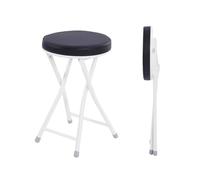 Pack de 2 Silla Plegable Cocina Acolchada con Estructura de Acero Diseño Moderno Taburete Plegable Portatil Camping Fácil de Limpiar para Cocinas Terrazas Eventos Sillas Plegables Playa(Black)