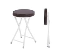 Pack de 2 Silla Plegable Cocina Acolchada con Estructura de Acero Diseño Moderno Taburete Plegable Portatil Camping Fácil de Limpiar para Cocinas Terrazas Eventos Sillas Plegables Playa(Brown)