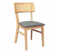 vidaXL Sillas de Comedor con Cojines 2 uds Madera Maciza Caucho, Silla de Comedor, Silla de Cocina, Asiento de Comedor, Silla, Silla de Sala de Estar